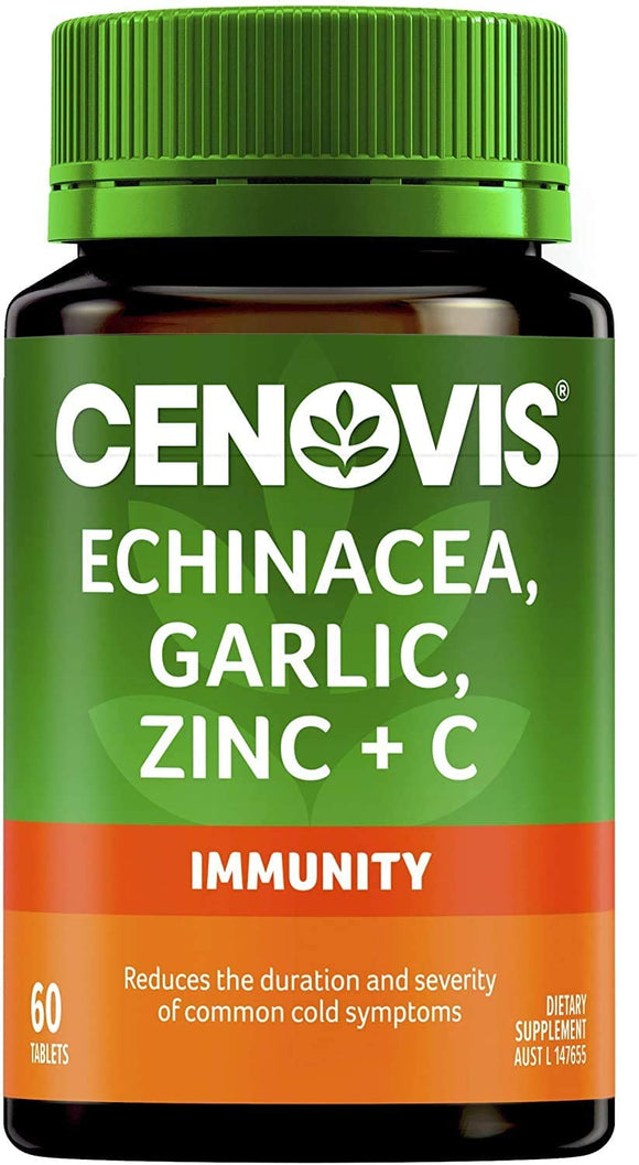CENOVIS Echinacea, Garlic, Zinc & C, 60 Tablets