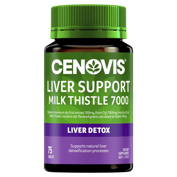 CENOVIS Liver Support Milk Thistle 7000, 75 Tablets