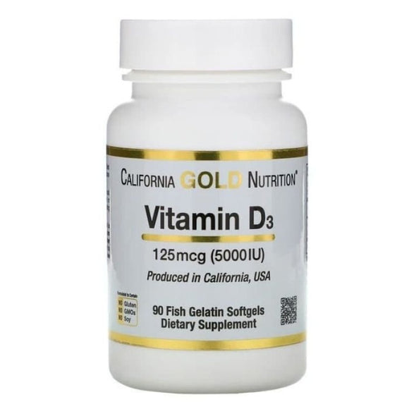 CGN, Vitamin D3, 5,000 IU, 90 Fish Gelatin