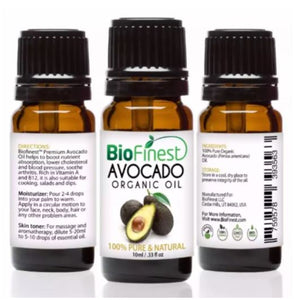 Biofinest Avocado Organic Oil (100% Pure Organic Carrier Oil) 10ml