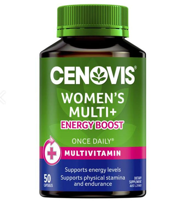 Cenovis Women's Multi + Energy Boost - Once-Daily Multivitamin - 50 Capsules