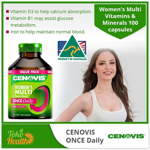Cenovis Once Daily Woman Multivitamin 100 Caps/ Multivitamin Wanita