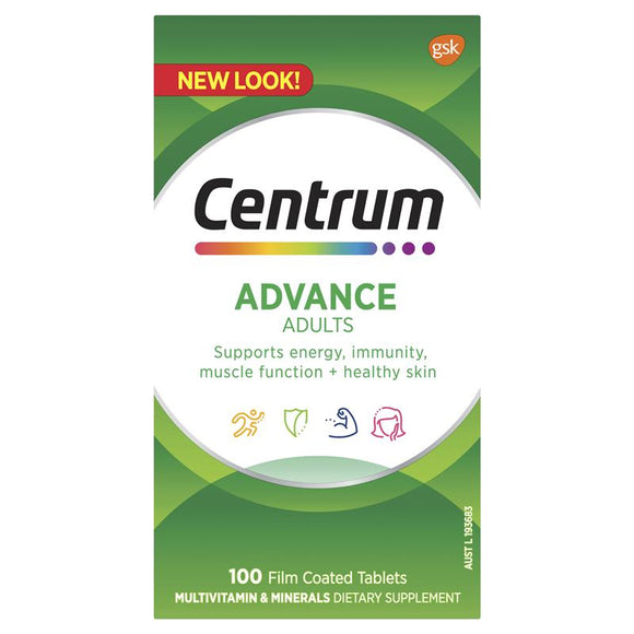 Centrum Advance 100 Tablets  For Adults multivitamin and minerals