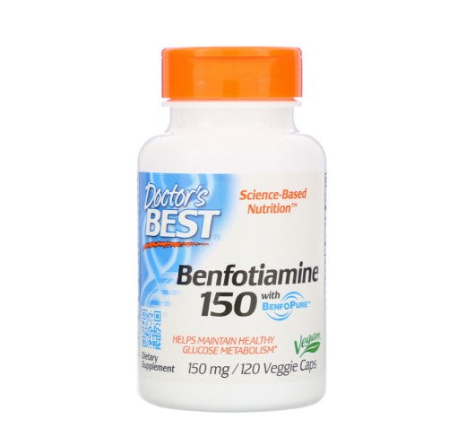 Doctor's Best Benfotiamine 150 with BenfoPure 150 mg, 120 Veggie Cap