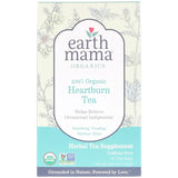Earth Mama, Organics, 100% Organic Heartburn Tea, Soothing, Cooling Mellow Mint, Caffeine Free, 16 Tea Bags, 1.23 oz (35 g)