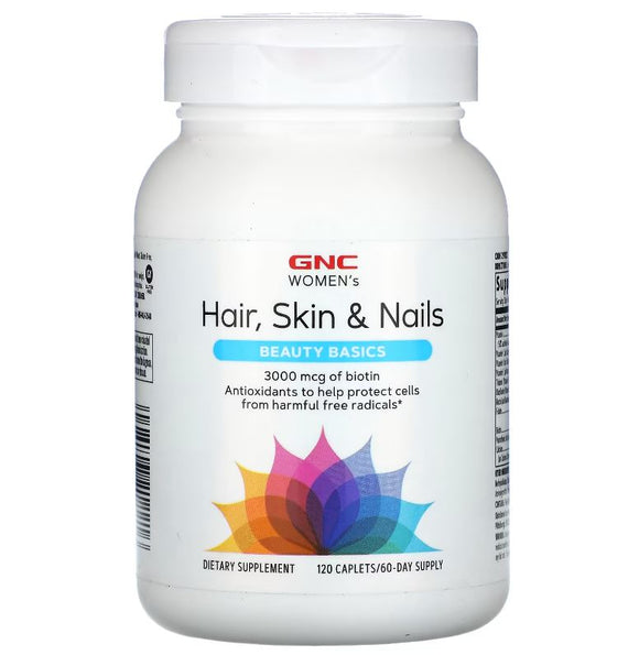 GNC, Women's Hair, Skin & Nails, Beauty Basics, 120 Caplets