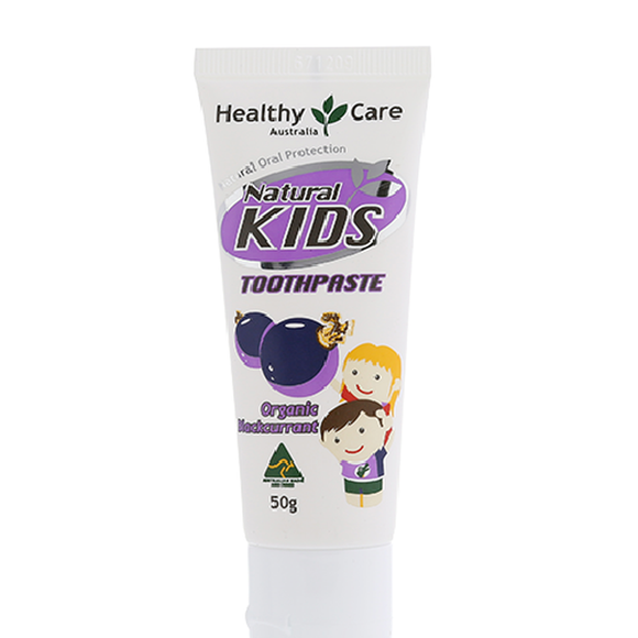 Healthy Care Natural Kids Toothpaste Organic Blackcurrant Flavour, 50g
