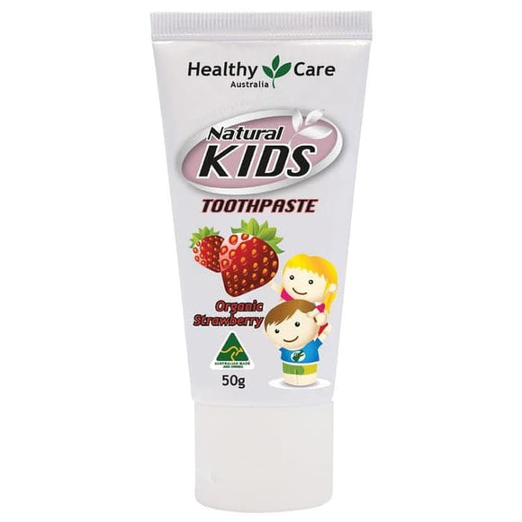 Healthy Care Natural Kids Toothpaste Organic Strawberry Flavour, 50g
