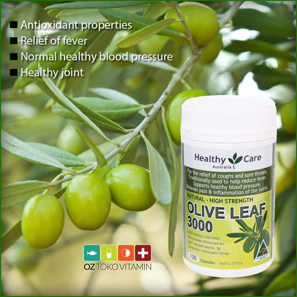 Healthy Care Olive Leaf Extract 3000 Darah Tinggi Nyeri Sendi 100 Caps