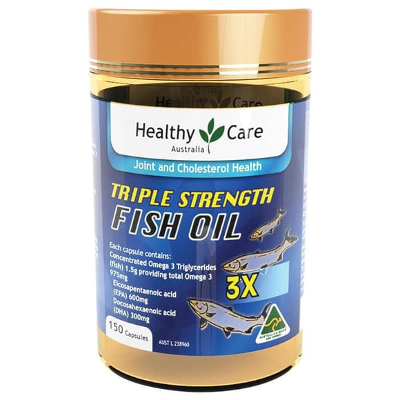Healthy Care Triple Strength Fish Oil, 150 Capsules