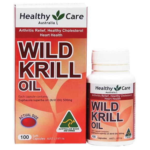 Healthy Care Wild Krill Oil 500mg, 100 Capsules