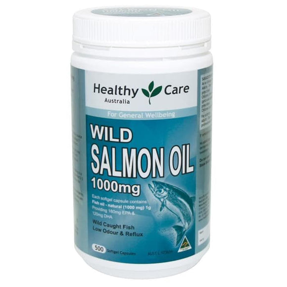 Healthy Care Wild Salmon Oil 1000mg, 500 Capsules