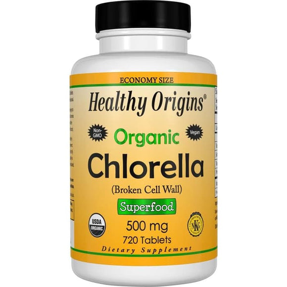 Healthy Origins, Organic, Chlorella, Superfood, 500 mg, 720 Tablets