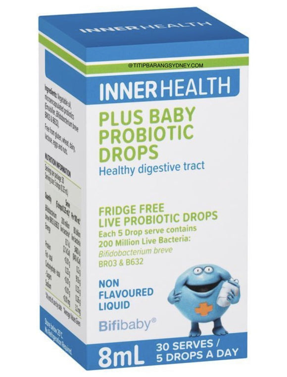 Inner Health Plus Baby Probiotic Drops 8 mL Non flavoured liquid