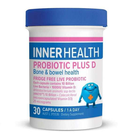 Inner Health Probiotic Plus D Fridge Free 30 Capsules