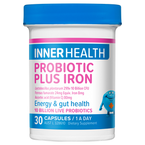 Inner Health Probiotic Plus Iron Fridge Free 30 Capsules