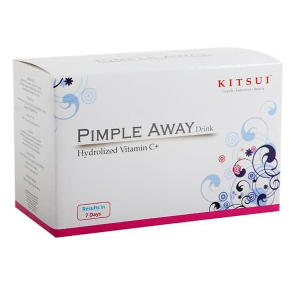Kitsui Pimple Away Drink 15sx10g Hydrolized Vitamin C+ Anti Jerawat