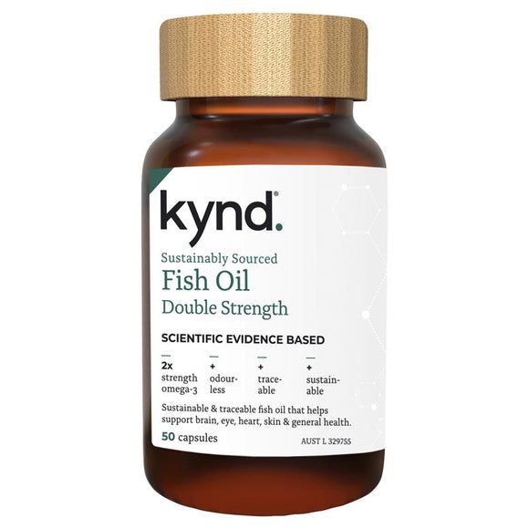 Kynd Sustainably Sourced Fish Oil Double Strength 50 Capsules