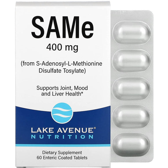 LAKE AVENUE NUTRITION SAMe 400 mg, 60 Tablets