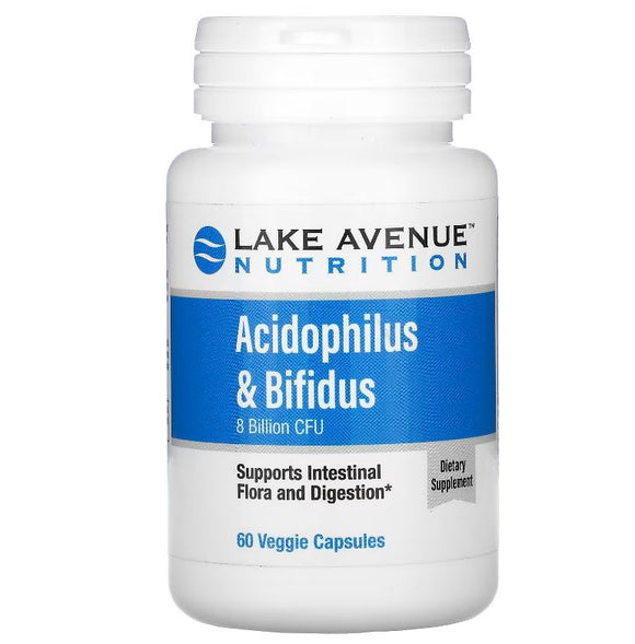 Lake Avenue Nutrition, Acidophilus & Bifidus, Probiotic Blend, 8 Billion CFU, 180 Veggie Capsules