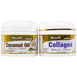 Mason Naturals Coconut Oil Beauty Cream + Collagen Beauty Cream 2x