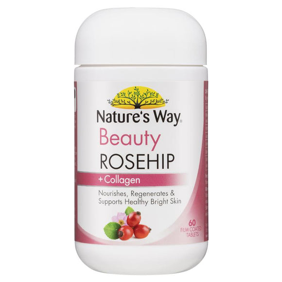 Nature's Way Beauty Rosehip + Collagen 60 Tablets