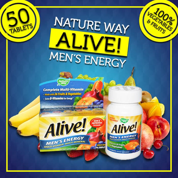 Nature's Way, Alive! Men's Energy Multivitamin-Multimineral 50 Tablet