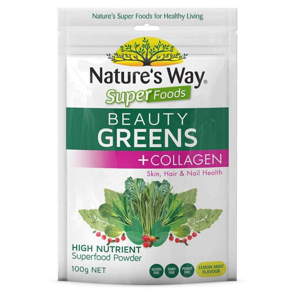 Nature's Way SuperFoods Beauty Greens + Collagen 100g