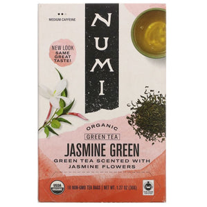 Numi Tea, Organic Green Tea, Jasmine Green, 18 Tea Bags, 1.27 oz (36 g)