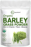 Organic Barley Grass Powder, 10 Ounce, Rich in Immune Vitamin, Fibers, Minerals, Antioxidants and Protein, Support Immune System and Digestion Function, Vegan Friendly