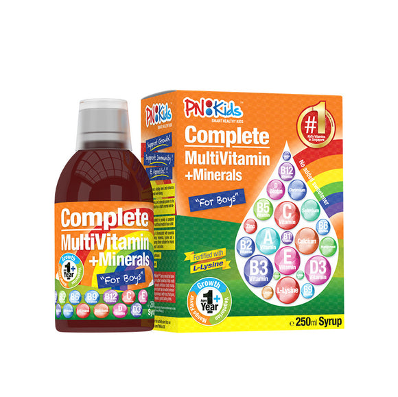 PNKIDS Complete Multivitamin Mineral for Boys Syrup 250 ml