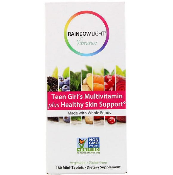 Rainbow Light, Vibrance, Teen Girl's Multivitamin plus Healthy Skin Support, 180 Mini-Tablets
