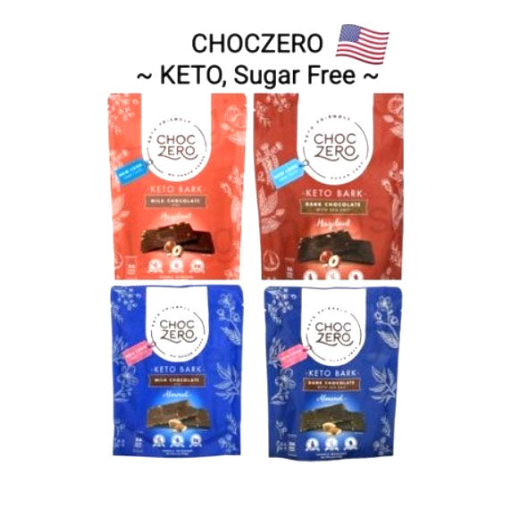 ChocZero, KETO Chocolate Bark - Almond / Hazelnut (6 bars)
