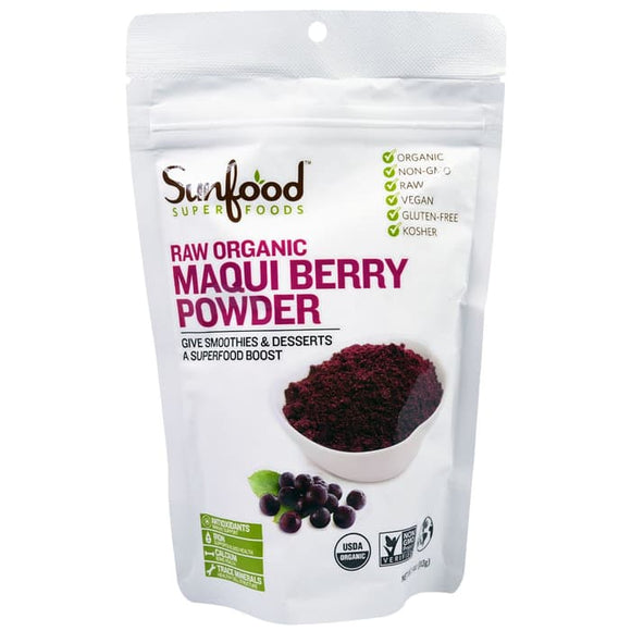 Sunfood, Raw Organic Maqui Berry Powder, 4 oz (113 g)
