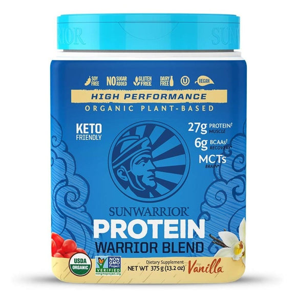 Sunwarrior, Warrior Blend Protein, Organic Plant-Based, Vanilla 375 gr