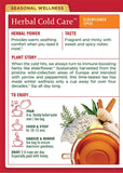 TRADITIONAL MEDICINALS Organic Herbal Cold Care Elderflower Spice 16 Tea Bags