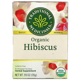 Traditional Medicinals, Organic Hibiscus, Caffeine Free, 16 Wrapped Tea Bags, .99 oz (28 g)