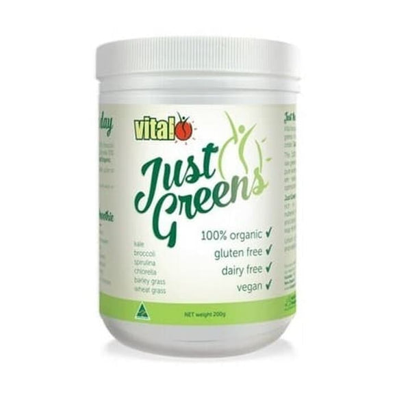 Vital Organic Greens Powder 200gm Organic Vegan