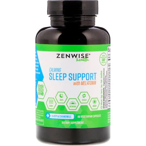 Zenwise Health, Calming Sleep Support With Melatonin, 60 Vegetarian Ca