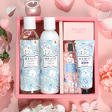 [Bouquet Garrni] Hand and Body Care Gift Set - Body Wash Shower 200ml, Body Lotion 200ml, Body Mist 80ml, Hand Cream 50ml -