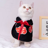 ISITA Puppy Pet Clothes Cute Cat Cloak Akatsuki Dog Cosplay Costume Christmas Party Plush COS Costume Halloween Dog Cape
