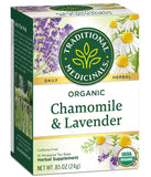 TRADITIONAL MEDICINALS Organic Chamomile & Lavender Tea, 16 Teabags