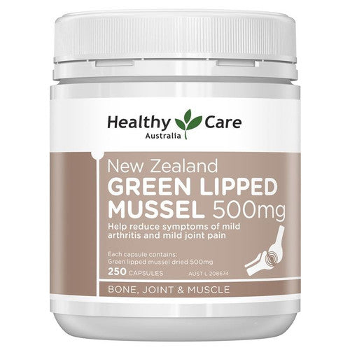 Healthy Care New Zealand Green Lipped Mussel Omega 3 Natural 250 Caps