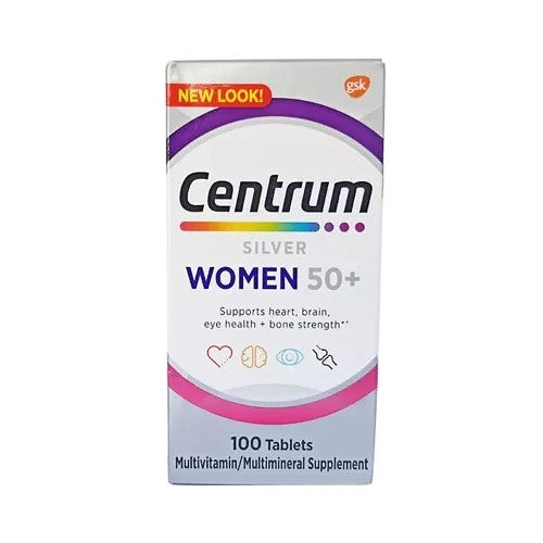 Centrum Silver Women's 50+ Multivitamin/Multimineral, 100 Tablets