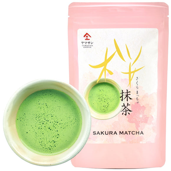 【Direct from Japan】Yamasan Matcha Powder with Sakura Cherry Blossom Tea - Japanese Culinary Grade Matcha Green Tea(100g)