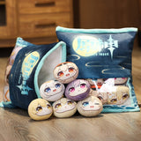 1Bag/8pcs Plush Toy Genshin Impact Pillow Animation peripheral Cosplay Cushion Amber Barbara Lumine