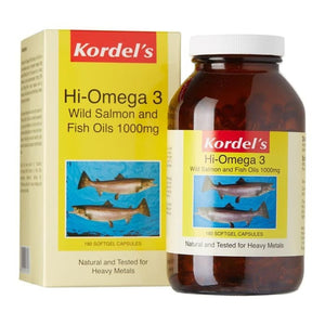Kordel's Hi Omega 3 Wild Salmon And Fish Oils 1000mg 180 Softgels
